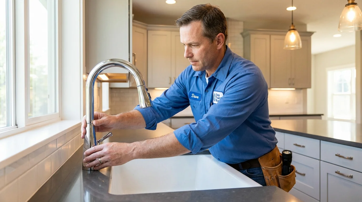 Kitchen faucet installation by Johns Plumbing LLC in Knob Noster